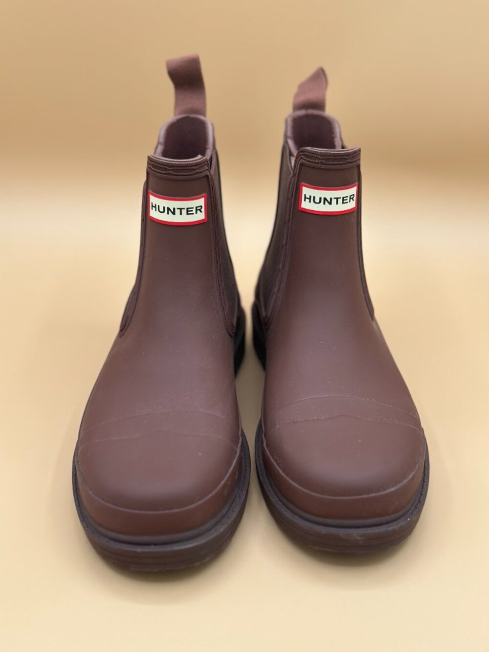 Hunter Original Chelsea Rain Boots Brown Women’s Size 5 Waterproof Ankle Boots - Picture 2 of 8